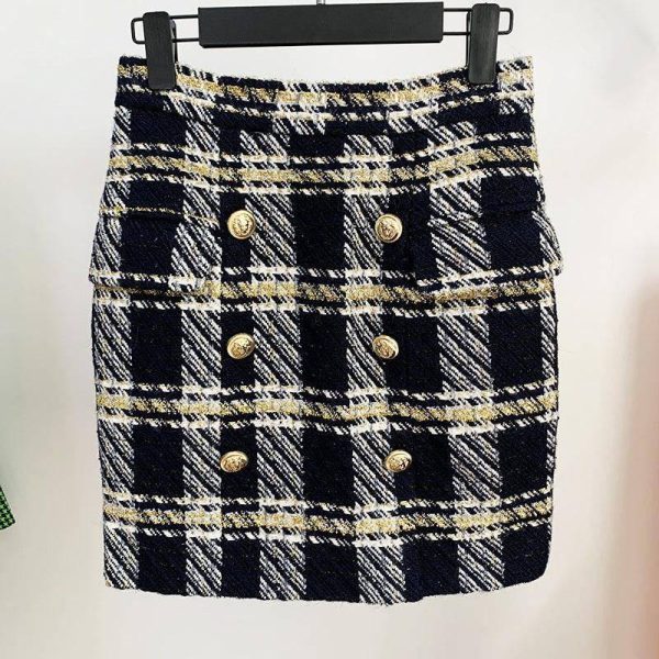 Deeeze Checkered Mini Skirt
